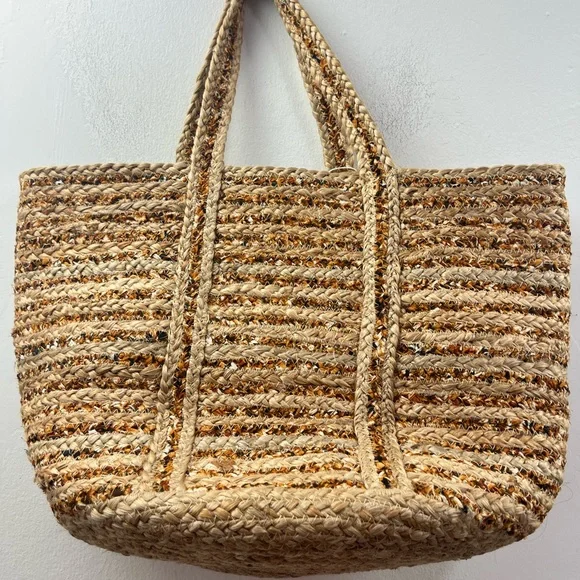 Shiraleah Tan Woven Tote Bag - Picture 4 of 14